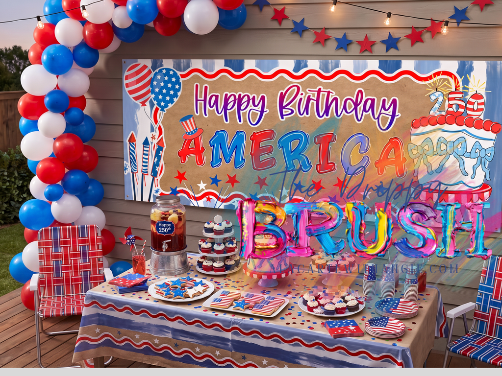 Digital Download Banner Design - HAPPY BIRTHDAY USA