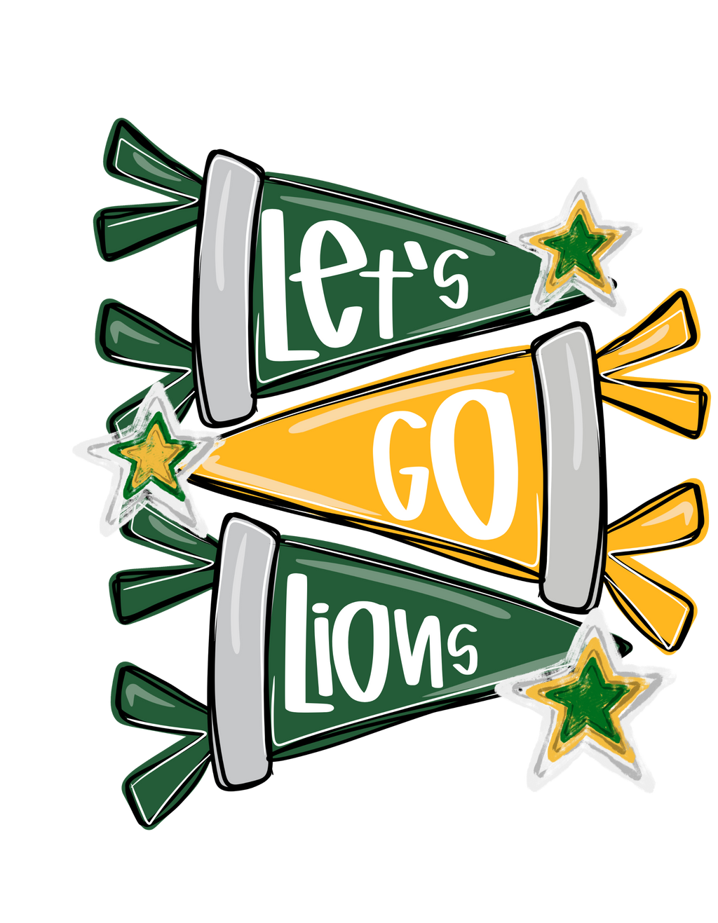 SCHOOL SPIRIT WEAR-LIONS (GREEN & GOLD)
