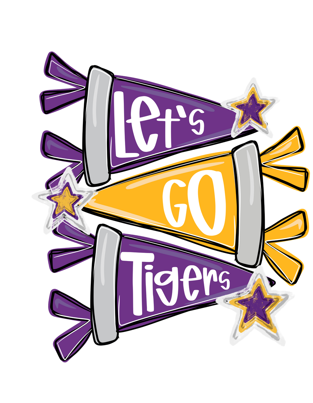 SCHOOL SPIRIT WEAR-TIGERS (PURPLE & GOLD)