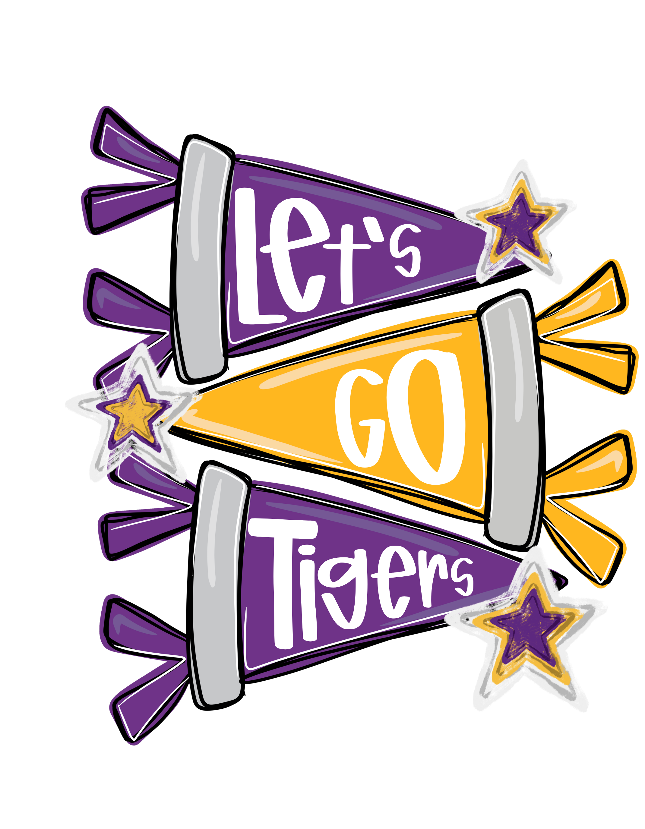 SCHOOL SPIRIT WEAR-TIGERS (PURPLE & GOLD)