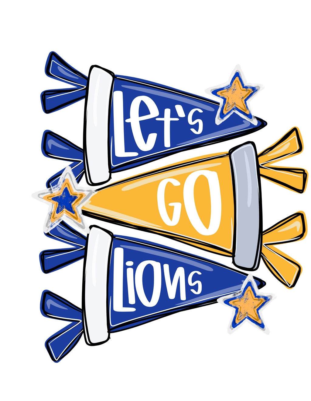 SCHOOL SPIRIT WEAR-LIONS (BLUE & GOLD)