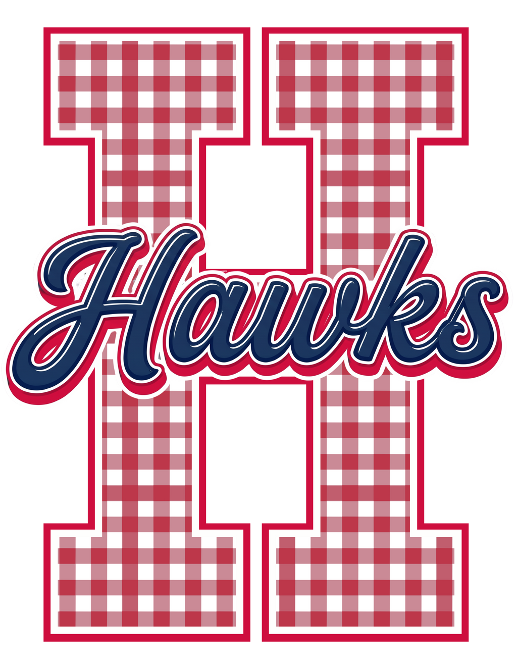 SCHOOL SPIRIT WEAR-HAWKS (GINGHAM)