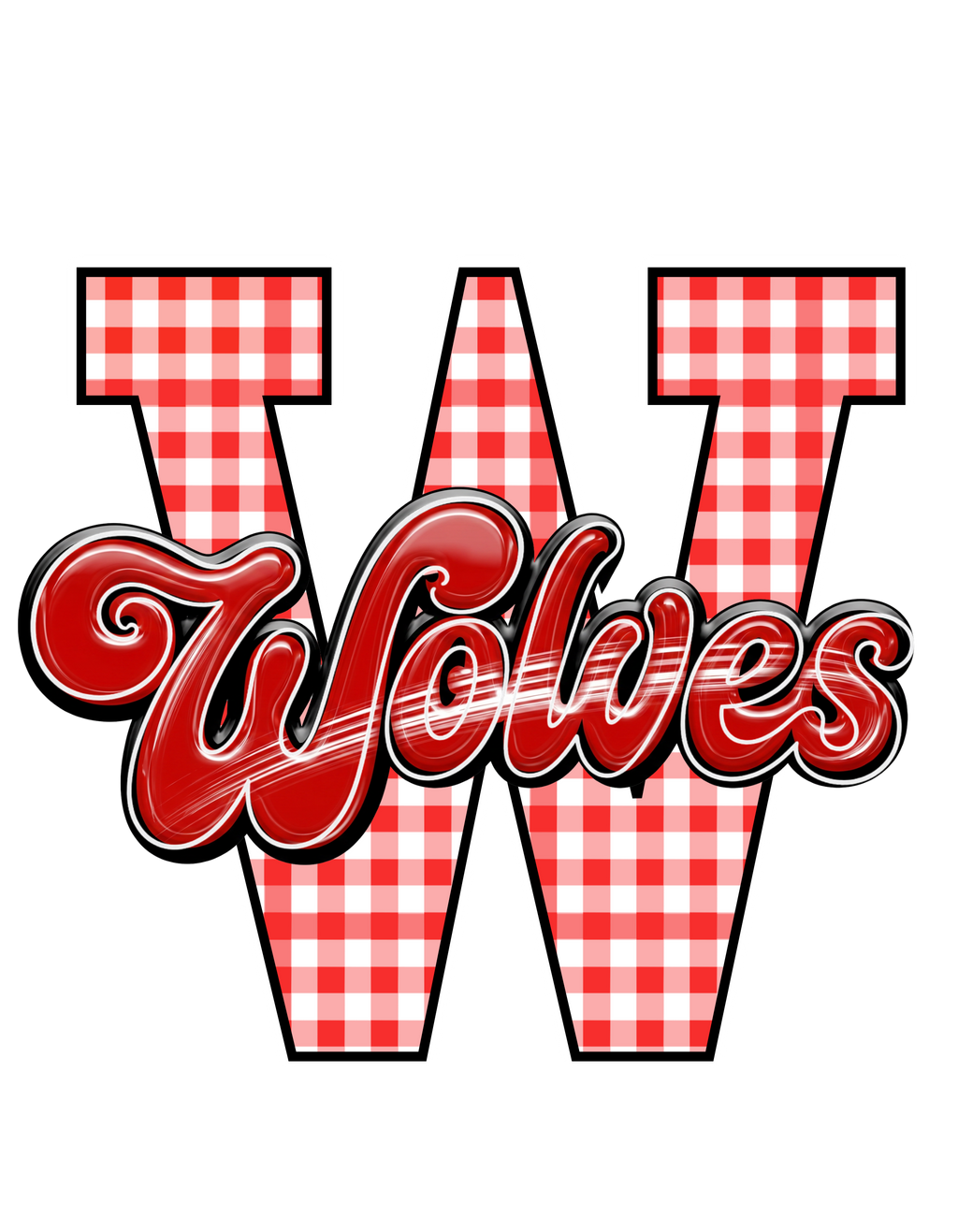 SCHOOL SPIRIT WEAR-WOLVES (GINGHAM)