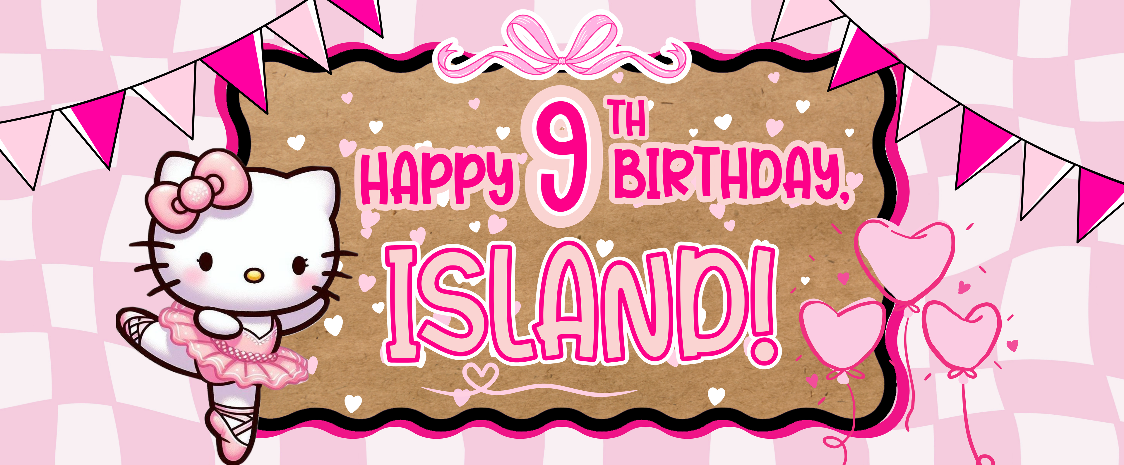 Digital Download Banner Design- HELLO KITTY